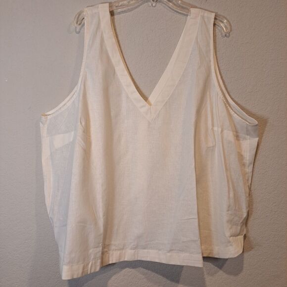 Madewell Plus (Re)sponsible V-Neck Button-Back Sleeveless Top NE913 Sz 4X NWT - Picture 5 of 10